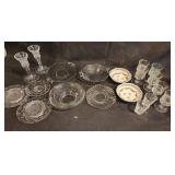 Collection of Crystal and Porcelain Tableware with Schumann Marked Plates