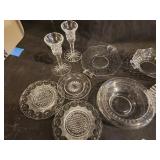 Collection of Crystal and Porcelain Tableware with Schumann Marked Plates