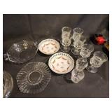 Collection of Crystal and Porcelain Tableware with Schumann Marked Plates