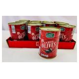 12x 6oz Large Black Ripe Olives-Tuscan Garden