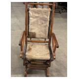 Deer Hide Rocking Chair