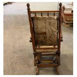 Deer Hide Rocking Chair