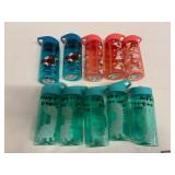 10x Kids Water Bottles w/Straws