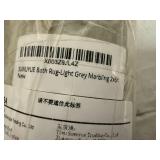 2ft x 6ft Bath Rug - Light Grey Marble