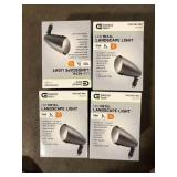 Lot of Commercial Electric 14-Watt 1100 Lumens 1EA CE Line Voltage Hardwired Bronze Integrated LED Landscape Flood Light  Customer Returns See Pictures