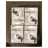 Lot of Commercial Electric 14-Watt 1100 Lumens 1EA CE Line Voltage Hardwired Bronze Integrated LED Landscape Flood Light  Customer Returns See Pictures