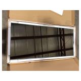 Lirago 22 in. W x 47 in. H Rectangular Metal Framed Bathroom Wall Mirror in Silver Customer Returns See Pictures