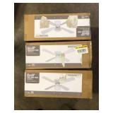 Lot of Littleton 42 in. LED Indoor White Ceiling Fan with Light Kit  Customer Returns See Pictures