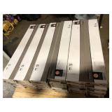 30 Boxes of TrafficMaster Honey Oak 4 MIL x 6 in. W x 36 in. L Peel and Stick Water Resistant Luxury Vinyl Plank Flooring (36 sqft/case)Customer Returns See Pictures