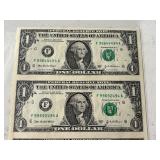 Uncut Sheet of 2003 A $1 Dollar Federal Reserve Notes