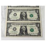 Uncut Sheet of 2003 A $1 Dollar Federal Reserve Notes