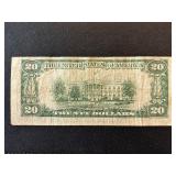 1934 B Green Seal $20 Federal Reserve Note