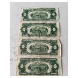 1953 Red Seal $2 Dollar Notes