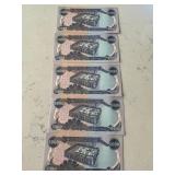 Bank of Iraq 5,000 Dinar Notes Uncirculated