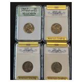 Jefferson Nickels MS70 and PR70 Graded