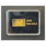 1/3 Gram .9999 Fine Gold Bar