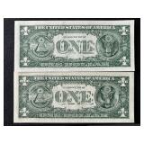 1963 Green Seal $1 Dollar Federal Reserve Notes Uncirculated