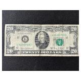 1969 C Green Seal $20 Dollar Federal Reserve Note