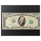 1950 D Green Seal $10 Dollar Federal Reserve Star Note