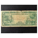 1914 Blue Seal $5 Dollar Federal Reserve Note