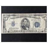 1934 C Blue Seal $5 Dollar Silver Certificate