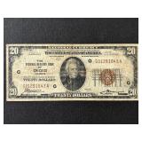 1929 Brown Seal $20 Dollar National Currency Chicago