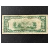 1929 Brown Seal $20 Dollar National Currency Chicago