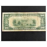 1934 Green Seal $20 Dollar Federal Reserve Note