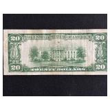 1934 A Green Seal $20 Federal Reserve Note