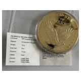 Gold Layered Medallion and Gold Flake Tubes