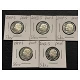 Silver Roosevelt Proof Dimes