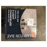 Hampton Bay Castleford 3-Light Oil Rubbed Bronze Transitional Classic Chandelier for Dining Areas with No Bulbs Included Customer Returns See Pictures