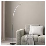DSI LIGHTING Sorrell 62.5 in. Matte Black Integrated LED Arcing Floor Lamp with Adjustable Color Temperature and Dimming Switch  Customer Returns See Pictures