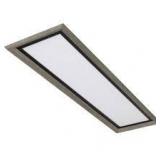 Commercial Electric Augusta 50 in. x 15 in. Black, Washed Gray Frame CCT Selectable LED Flush Mount Ceiling Light 4000 Dimmable Lumens Customer Returns See Pictures