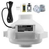 VEVOR 4 to 4.5 in. Radon Mitigation Fan System, Quiet 260-CFM Radon Mitigation Kit with 2-Couplers, Waterproof Radon Fan Customer Returns See Pictures