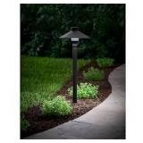 Lot of Hampton Bay Vernon Park 120 Lumen Low Voltage Black Integrated LED Aluminum Outdoor Path Light Powered by Hubspace (1-Pack)  Customer Returns See Pictures