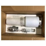 Cayden 6.5 in 1-Light Brushed Nickel Shaded Pendant Light with Clear Plus Etched Opal Glass Shade, No Bulbs Included Customer Returns See Pictures