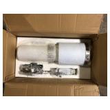 Cayden 6.5 in 1-Light Brushed Nickel Shaded Pendant Light with Clear Plus Etched Opal Glass Shade, No Bulbs Included Customer Returns See Pictures