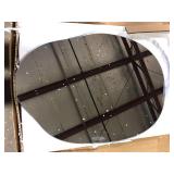 XRAMFY 24 in. W x 32 in. H Irregular Modern Frameless MDF Wall Mirror Customer Returns See Pictures