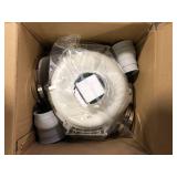 VEVOR 4 to 4.5 in. Radon Mitigation Fan System, Quiet 260-CFM Radon Mitigation Kit with 2-Couplers, Waterproof Radon Fan Customer Returns See Pictures
