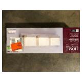 Home Decorators Collection Alberson Collection 3-Light Brushed Nickel LED Vanity Light with Frosted Acrylic Shade   Customer Returns See Pictures