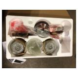 Hampton Bay Helena 19 in 3-Light Brushed Nickel Hanging Chandelier with Frosted Glass Shades for Dining Room   Customer Returns See Pictures