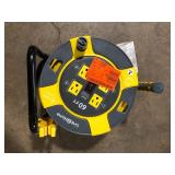 Link2Home 60 ft. 14/3 Extension Cord Storage Reel with 4 Grounded Outlets and Overload Circuit Breaker   Customer Returns See Pictures