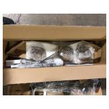 Hampton Bay Myles 3-Light Island Pendant Light Brushed Nickel Finish Clear Glass Shades Customer Returns See Pictures