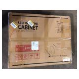 KeonJinn 24 in. W x 30 in. H Rectangular Aluminum Alloy Framed Recessed/Surface Mount Medicine Cabinet with Mirror Dimmable LED Customer Returns See Pictures