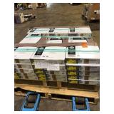 42 Boxes of TrafficMaster Honeycomb 4 MIL x 12 in. W x 12 in. L Peel and Stick Water Resistant Vinyl Tile Flooring (30 sqft/case)   Customer Returns See Pictures