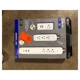 Commercial Electric 4 ft. Multiple Outlet and Wall Mounted Surge Protector Set (3-Pack) Customer Returns See Pictures