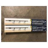 Lot of Hampton Bay 4 ft. Brushed Nickel Integrated LED Ceiling Mount Direct wire Track Lighting Kit with Flared Linear Track Head 3-Light  Customer Returns See Pictures