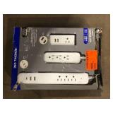 Commercial Electric 4 ft. Multiple Outlet and Wall Mounted Surge Protector Set (3-Pack) Customer Returns See Pictures