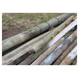 Lot of Wood Fence Posts